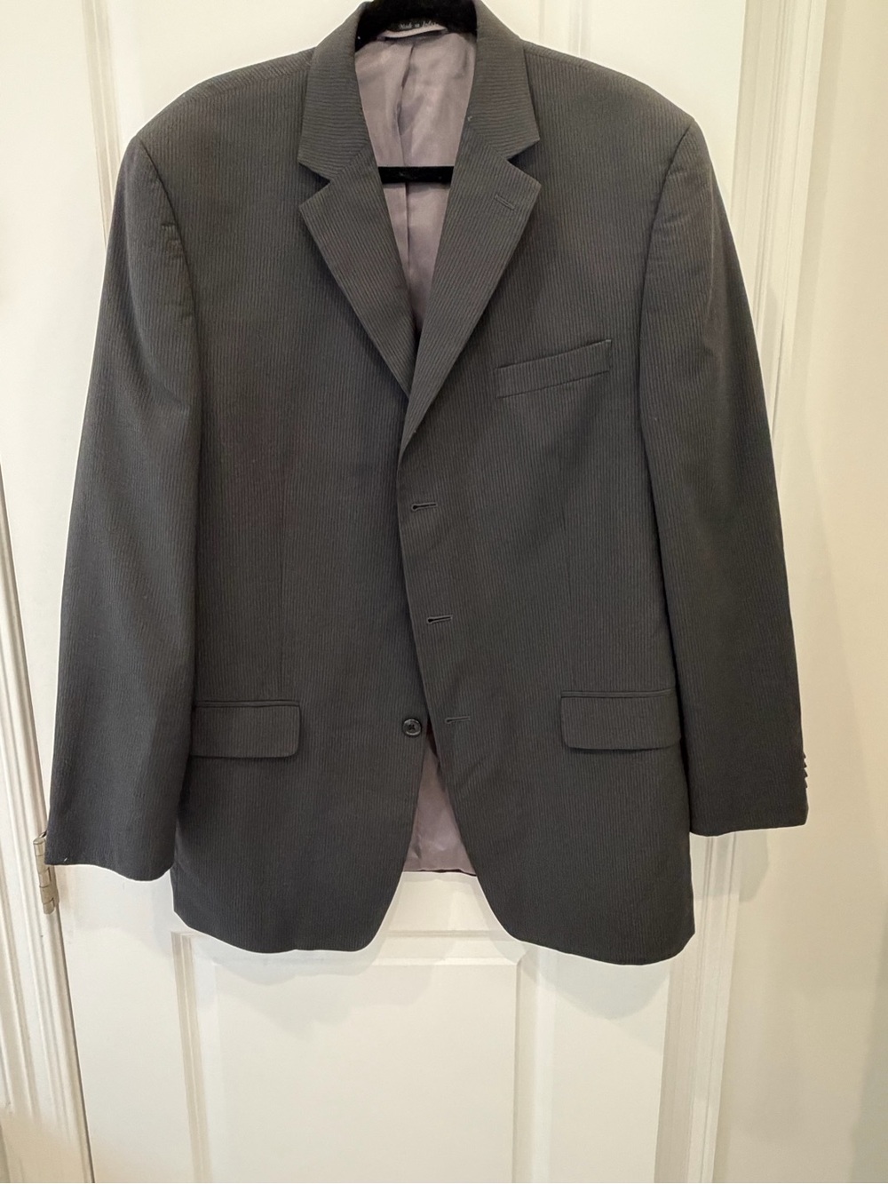 Michael Kors Charcoal Gray Pinstripe Men Blazer